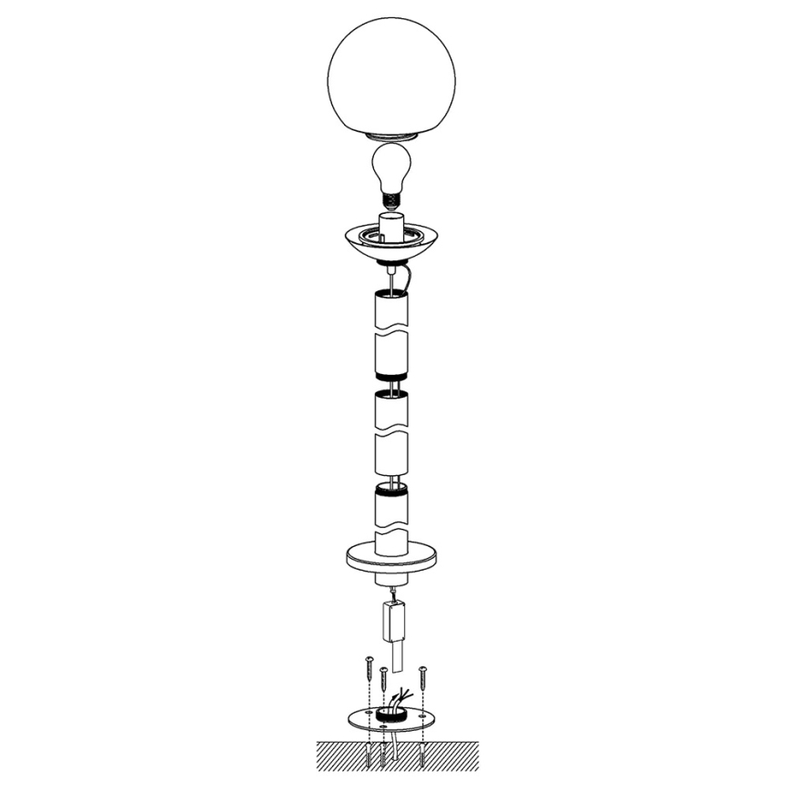 Eglo 97249 - Lámpara exterior LED regulable NISIA-C 1xE27/9W/230V 980 mm IP44