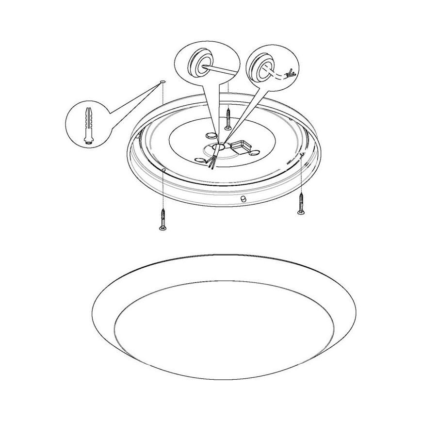 Eglo 97254 - Plafón LED para baño PILONE LED/11W/230V, blanco, IP44