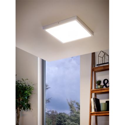 Eglo - Lámpara de techo LED 1xLED/25W/230V blanca cuadrada 2500 lm 40x40 cm