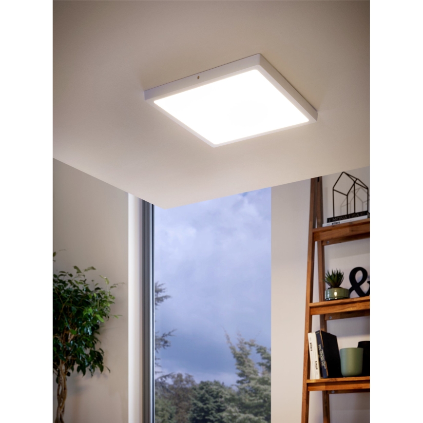 Eglo - Lámpara de techo LED 1xLED/25W/230V blanca cuadrada 2500 lm 40x40 cm