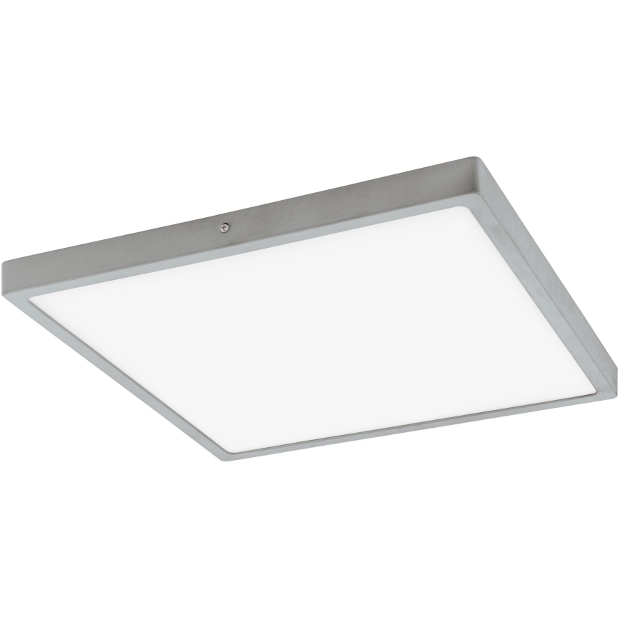 Eglo - Luminaria de techo LED 1xLED/25W/230V, plateada, cuadrada 40x40 cm