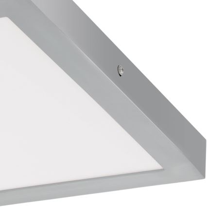 Eglo - Luminaria de techo LED 1xLED/25W/230V, plateada, cuadrada 40x40 cm