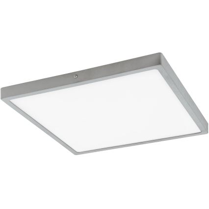 Eglo - Plafón LED 1xLED/25W/230V plateado cuadrado