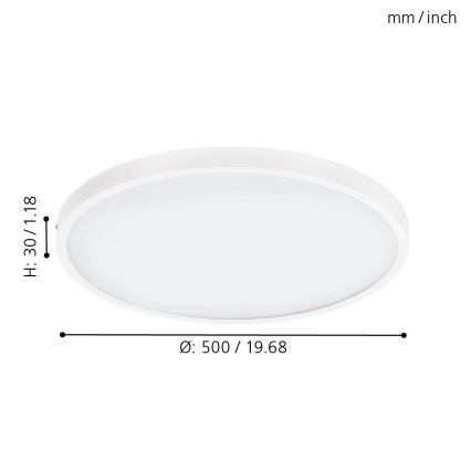 Eglo - Luminaria de techo LED regulable 1xLED/25W/230V Ø 50 cm
