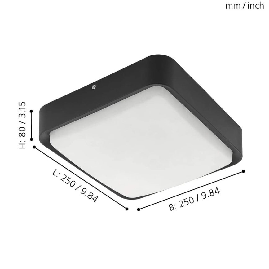 Eglo - Lámpara de techo exterior LED regulable LED/14,6W/230V