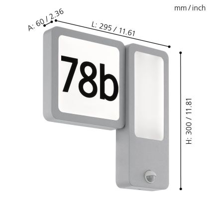 Eglo - Aplique LED de pared para exterior 2xLED/2,7W + LED/3,6W/230V IP44