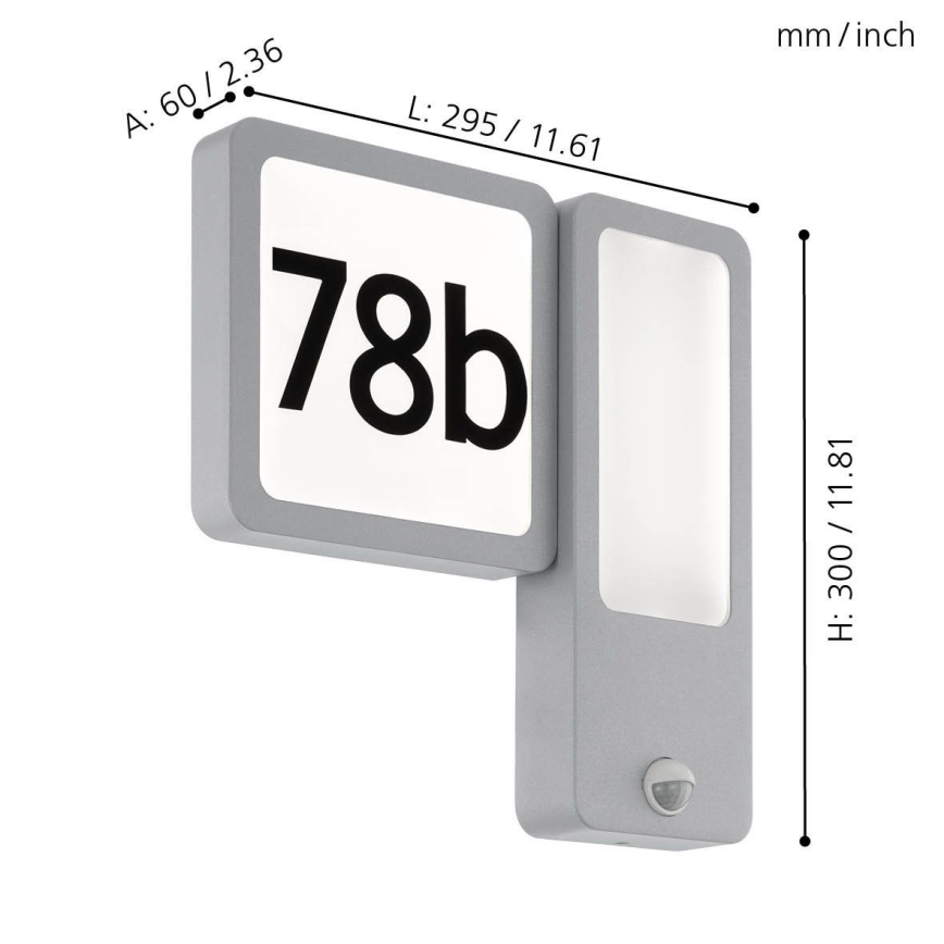 Eglo - Aplique LED de pared para exterior 2xLED/2,7W + LED/3,6W/230V IP44