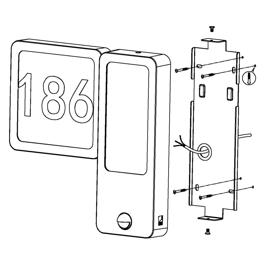 Eglo - Aplique LED de pared para exterior 2xLED/2,7W + LED/3,6W/230V IP44