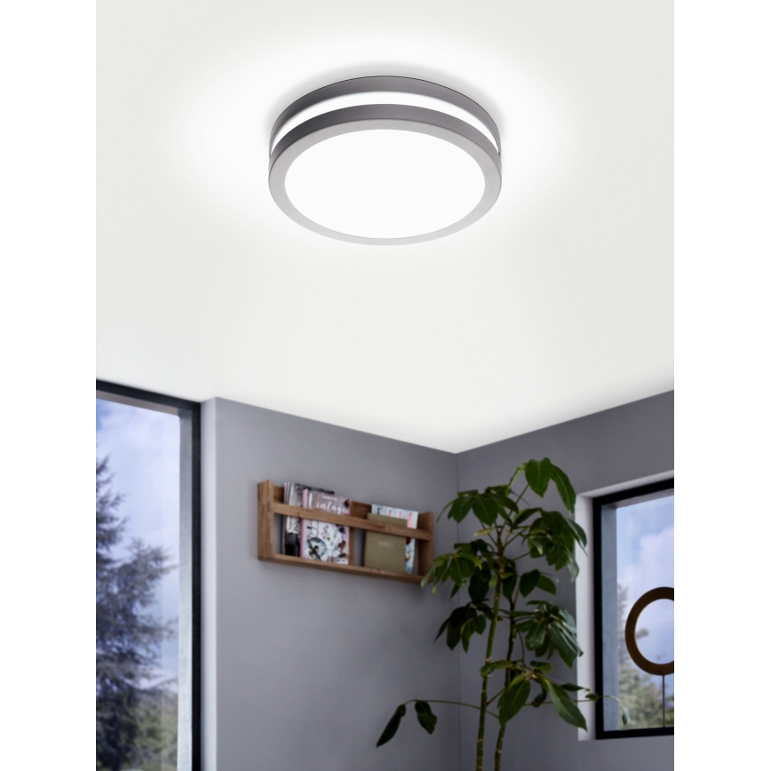 Eglo - Lámpara de baño LED regulable LOCANA-C LED/14W gris IP44