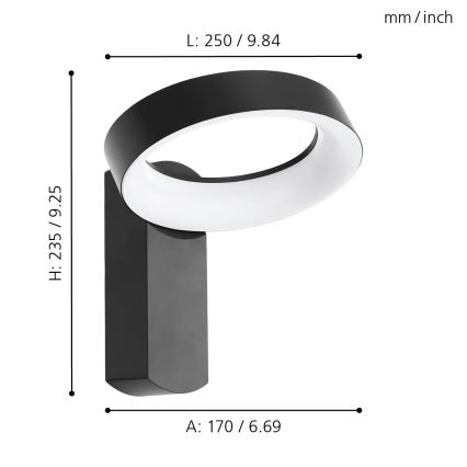 Eglo - Aplique LED exterior LED/11W/230V IP44