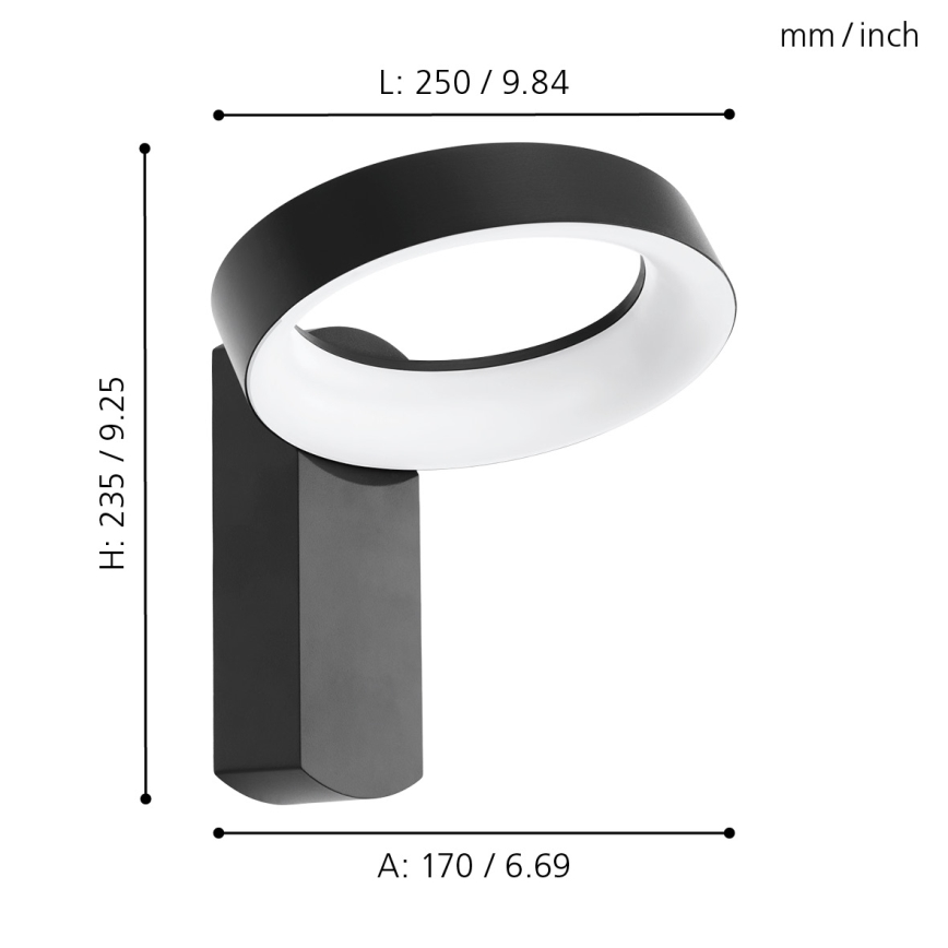 Eglo - Aplique LED exterior LED/11W/230V IP44