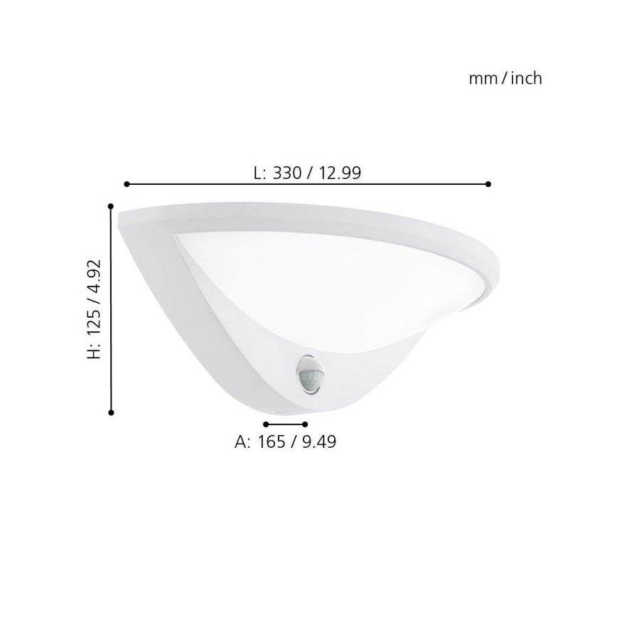 Eglo - Lámpara LED con sensor para exterior 1xLED/9,3W/230V