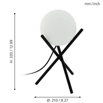 Eglo - Lámpara de mesa 1xE14/28W/230V