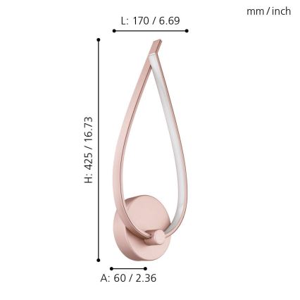 Eglo - Aplique de pared LED/11W/230V
