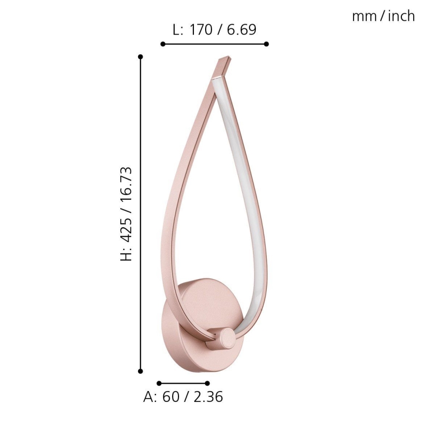 Eglo - Aplique de pared LED/11W/230V