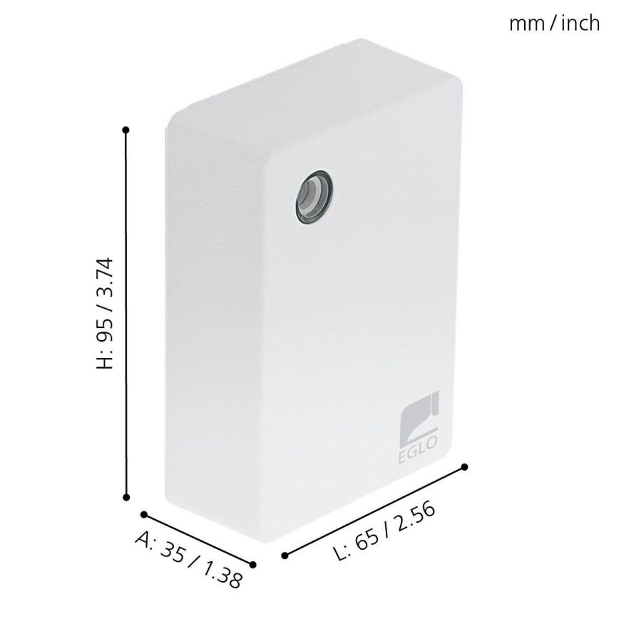 Eglo - Interruptor crepuscular 5 2-1000 lux blanco IP44