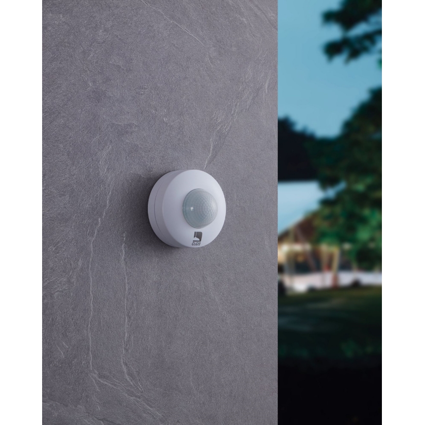 Eglo - Sensor de movimiento exterior 12 m blanco IP44