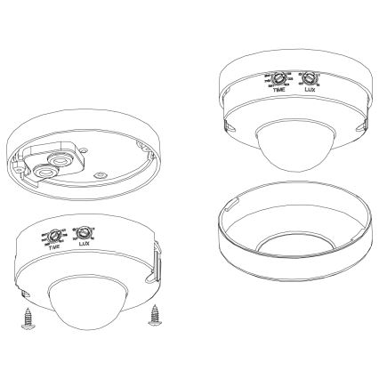 Eglo - Sensor exterior de movimiento y crepúsculo, alcance 12 m, blanco, IP44