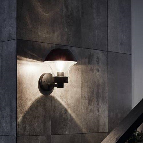 Eglo 97446 - Aplique LED regulable de exterior VERLUCCA-C 1xE27/9W/230V IP44 Bluetooth