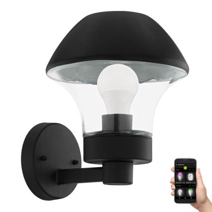Eglo 97446 - Aplique LED regulable de exterior VERLUCCA-C 1xE27/9W/230V IP44 Bluetooth