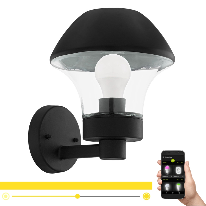 Eglo 97446 - Aplique LED regulable de exterior VERLUCCA-C 1xE27/9W/230V IP44 Bluetooth