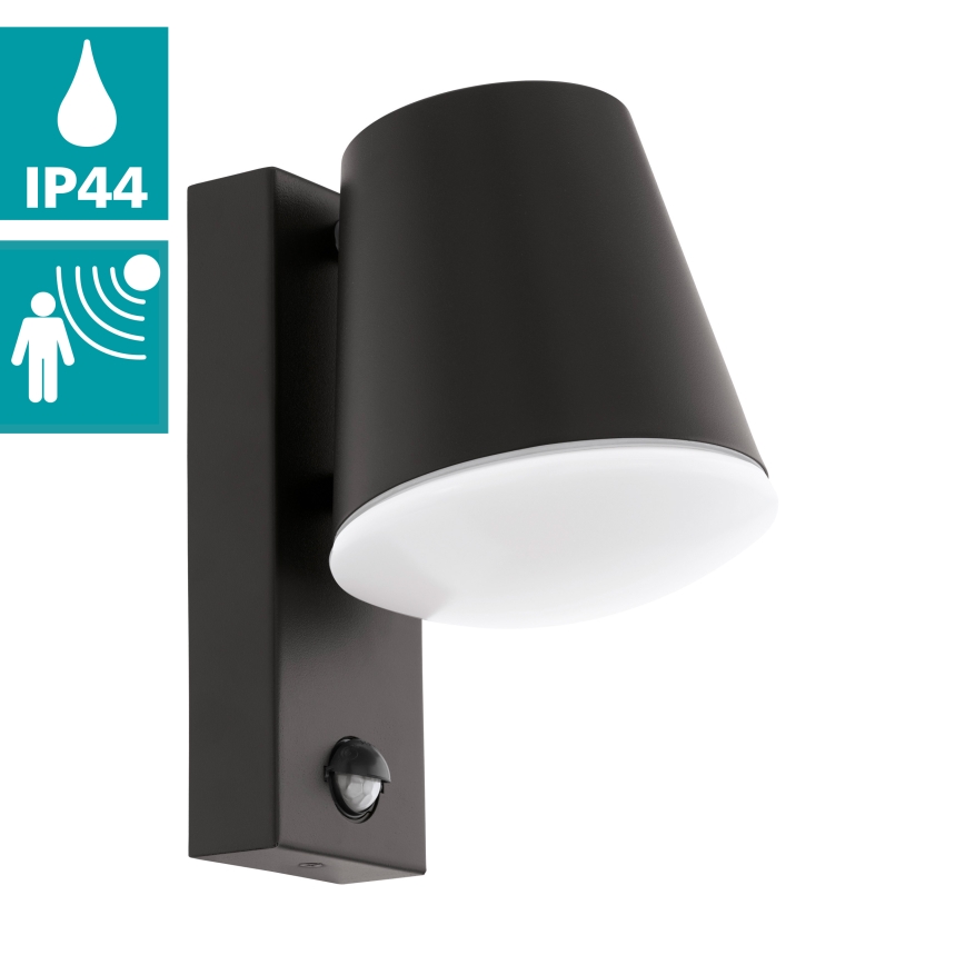Eglo - Aplique exterior con sensor 1xE27/10W/230V IP44