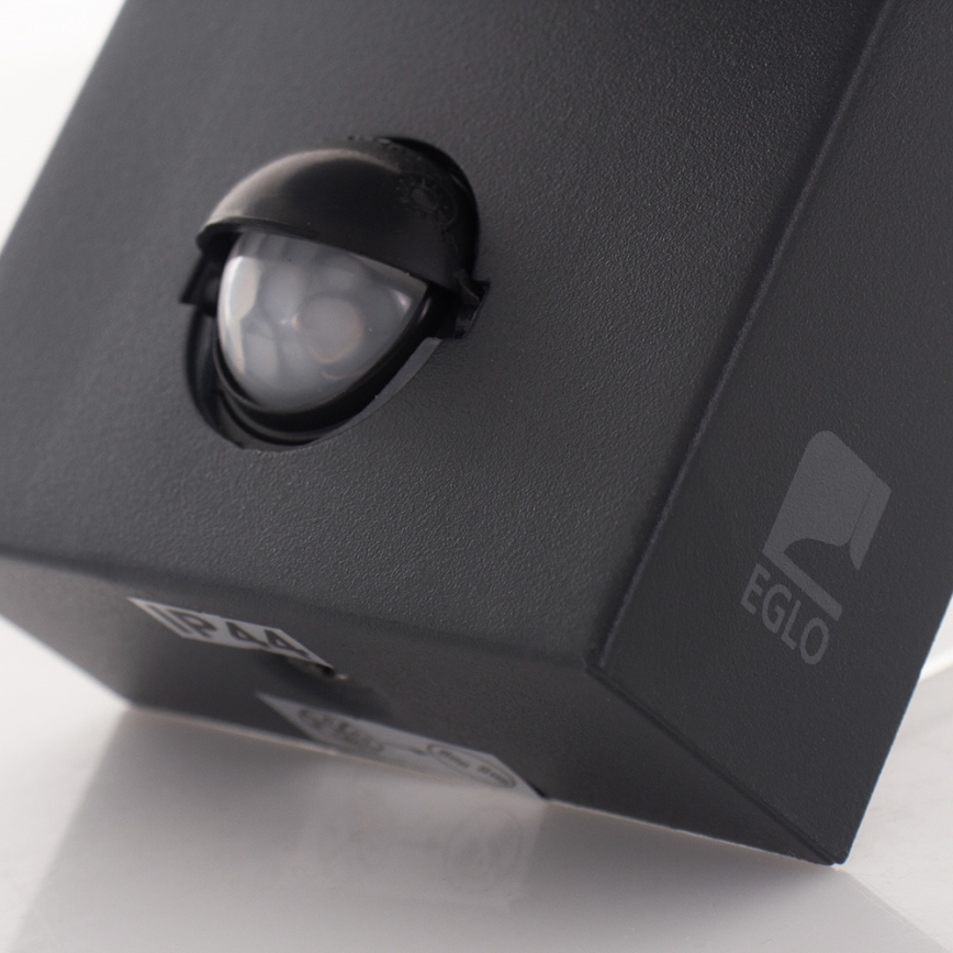 Eglo - Aplique exterior con sensor 1xE27/10W/230V IP44