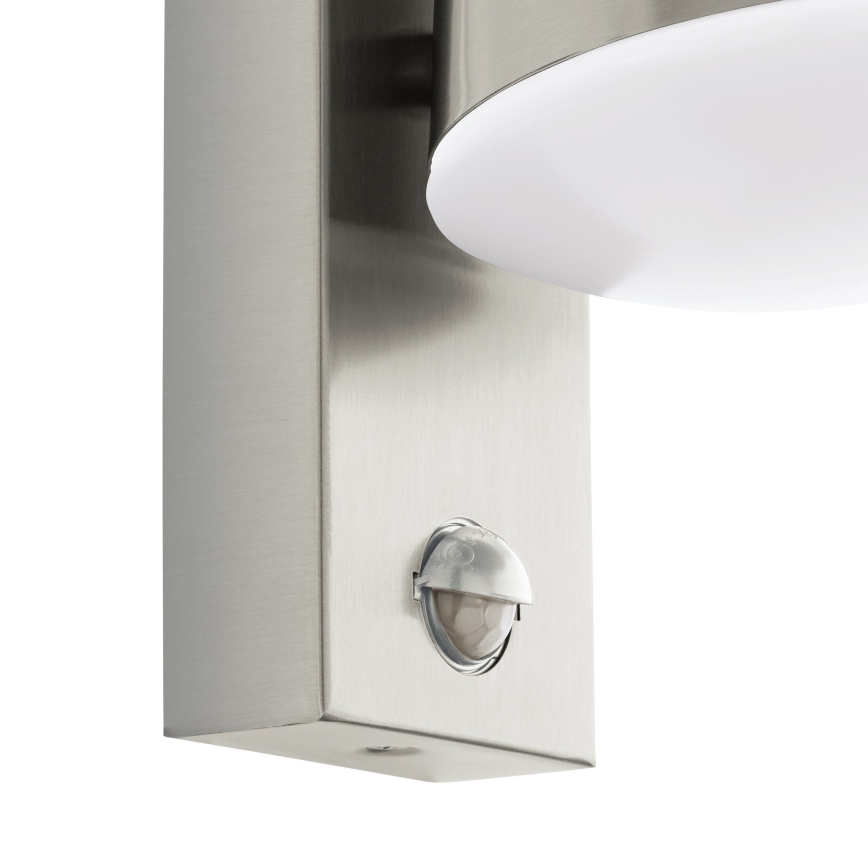 Eglo 97453 - Aplique de pared exterior con sensor CALDIERO, 1xE27/10W/230V, IP44
