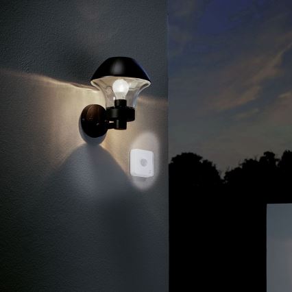 Eglo - Sensor exterior de movimiento y crepuscular CONNECT SENSOR 12 m 3xAA blanco IP44