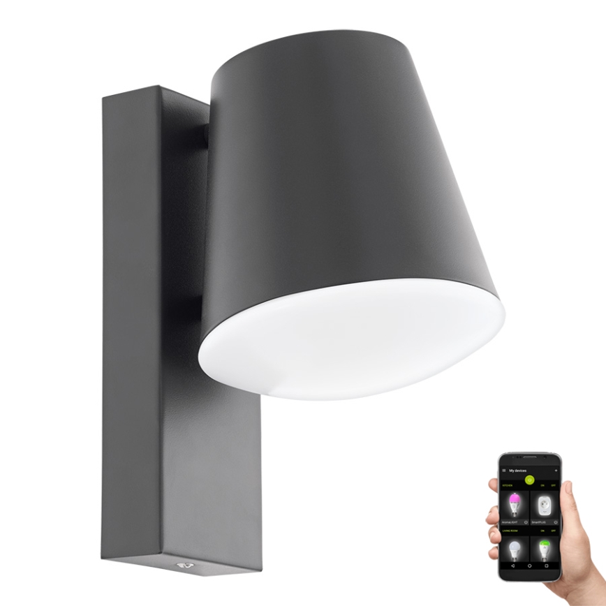 Eglo - Lámpara de pared exterior LED regulable CALDIERO-C 1xE27/9W/230V IP44