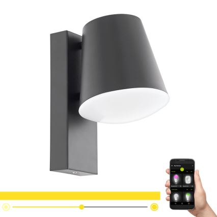 Eglo - Lámpara de pared exterior LED regulable CALDIERO-C 1xE27/9W/230V IP44