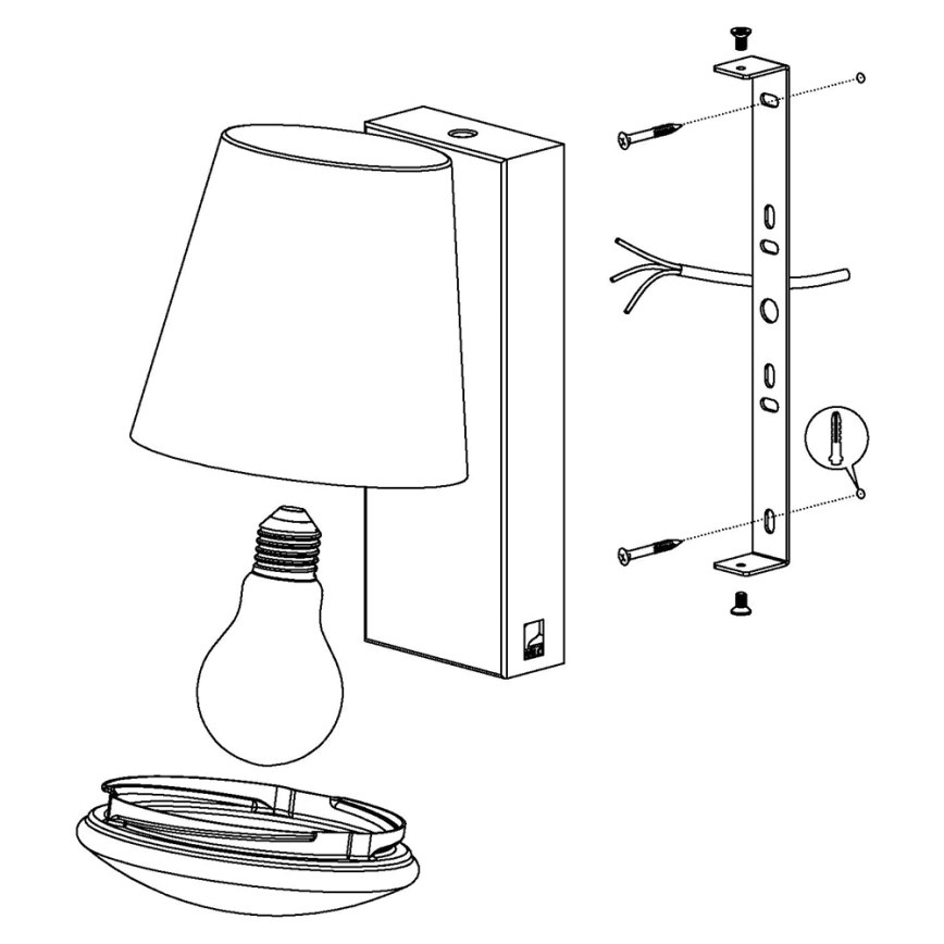 Eglo - Lámpara de pared exterior LED regulable CALDIERO-C 1xE27/9W/230V IP44