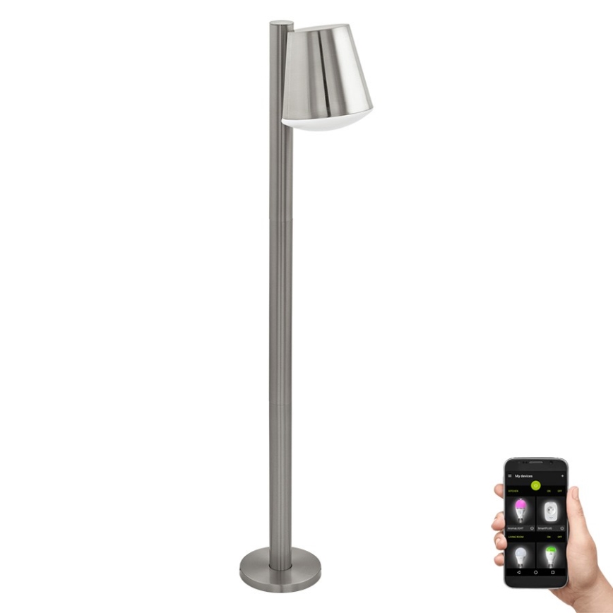 Eglo - Lámpara LED de exterior regulable CALDIERO-C 1xE27/9W/230V cromo mate IP44