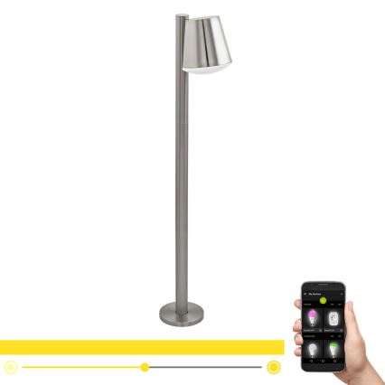Eglo - Lámpara LED de exterior regulable CALDIERO-C 1xE27/9W/230V cromo mate IP44