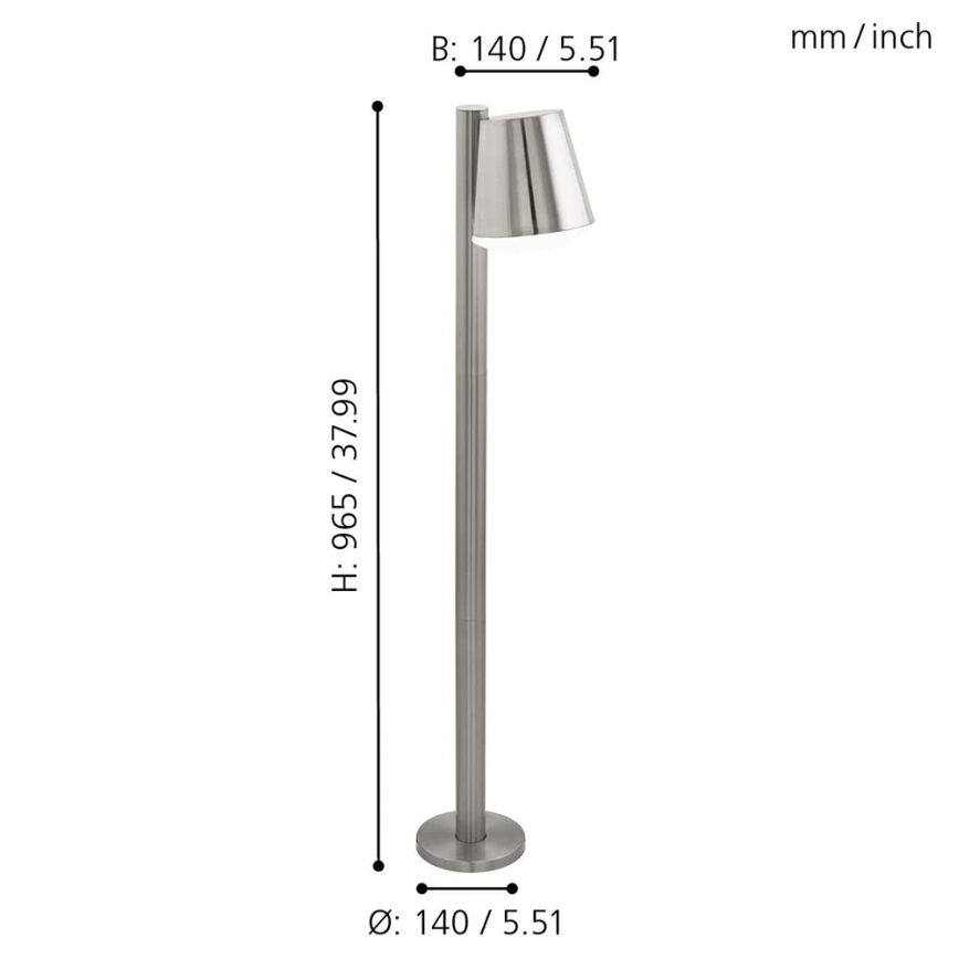 Eglo - Lámpara LED de exterior regulable CALDIERO-C 1xE27/9W/230V cromo mate IP44