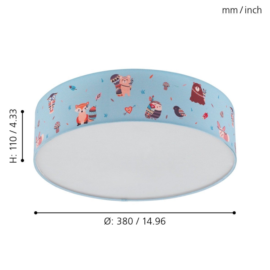 Eglo - Plafón infantil 2xE27/40W/230V