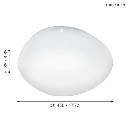 Eglo - Lámpara de techo LED regulable LED/21W/230V diámetro 45 cm + mando a distancia