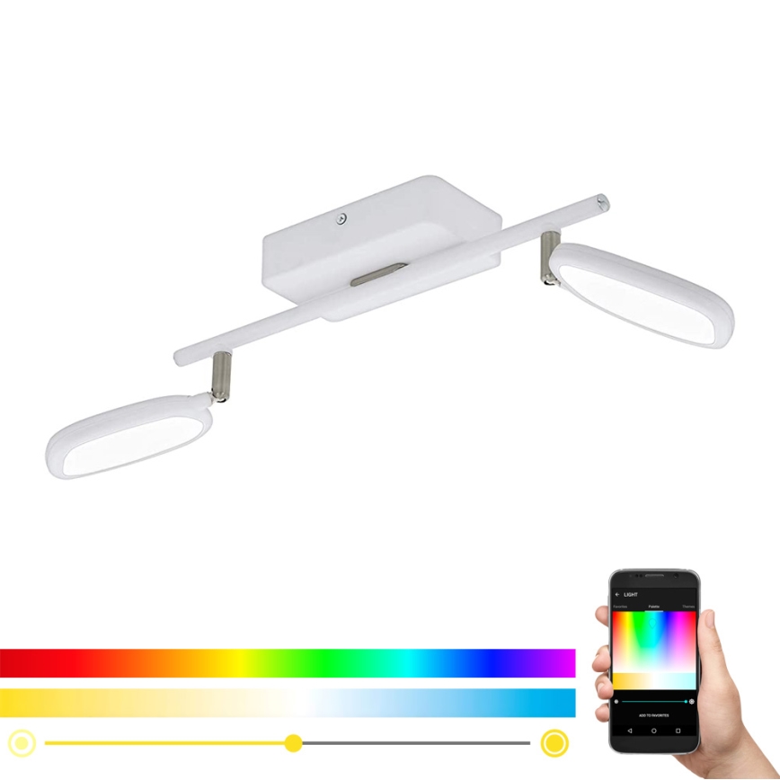 Eglo 97692 - Foco LED RGB PALOMBARE-C 2xLED/5W/230V