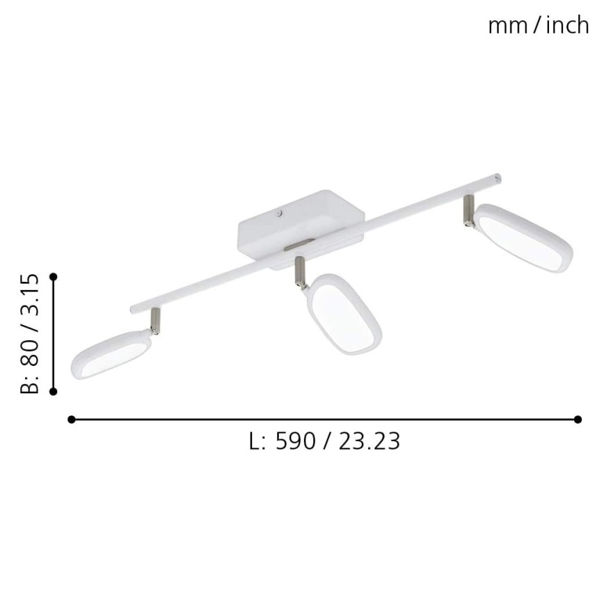 Eglo - Foco LED RGB PALOMBARE-C 3xLED/5W/230V