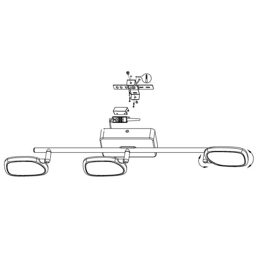 Eglo - Foco LED RGB PALOMBARE-C 3xLED/5W/230V