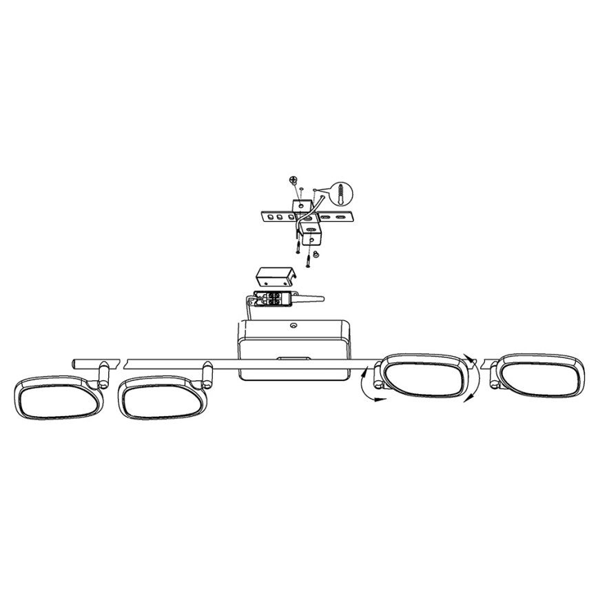 Eglo 97694 - Foco LED RGB PALOMBARE-C 4xLED/5W/230V