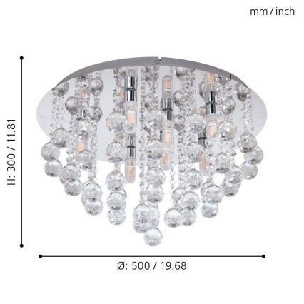 Eglo - Lámpara de baño LED 8xG9/3W/230V IP44