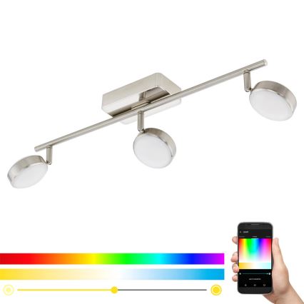 Eglo - Foco LED RGB empotrable CORROPOLI-C 3xLED/5W/230V