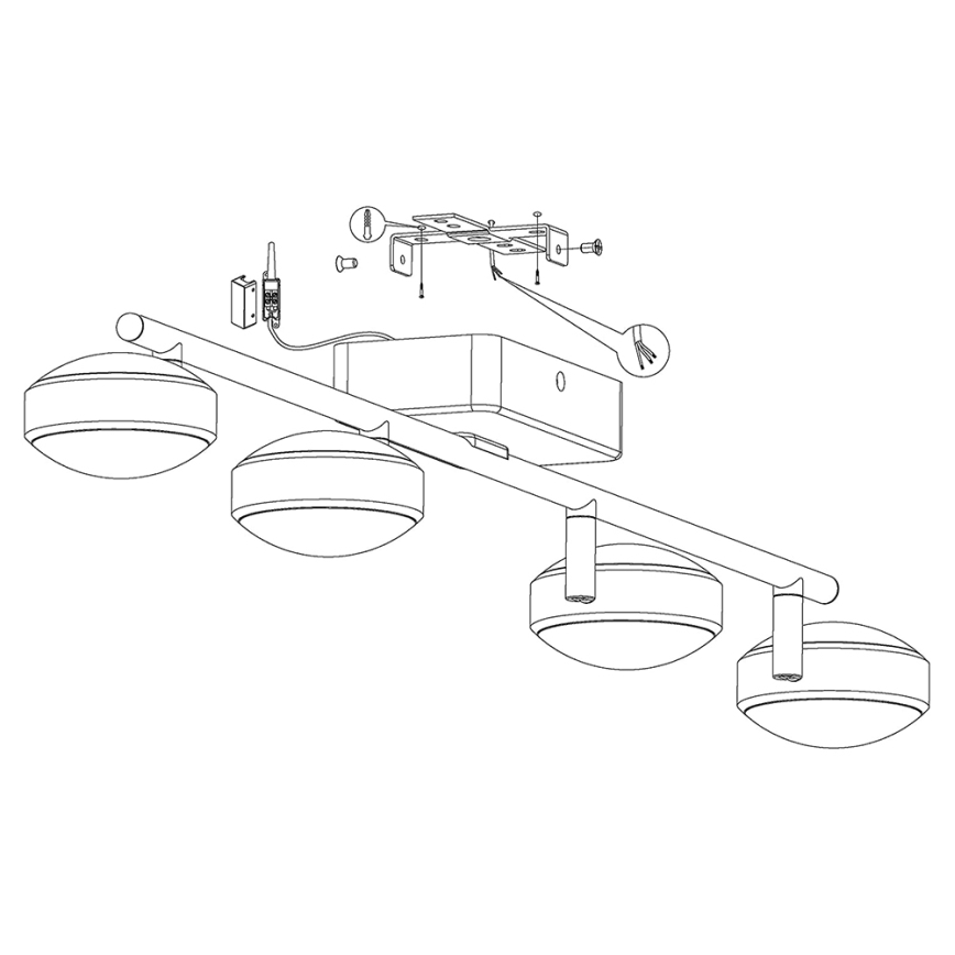 Eglo - LED RGB Foco regulable CORROPOLI-C 4xLED/5W/230V