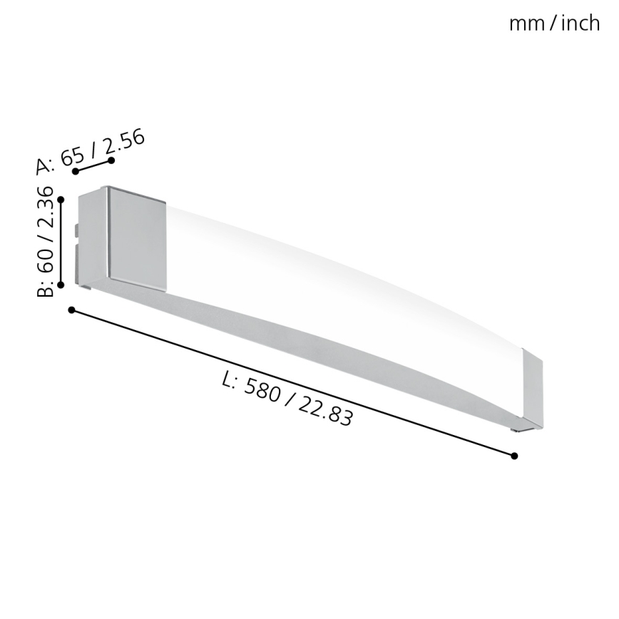 Eglo - Lámpara LED para espejo de baño LED/16W/230V IP44