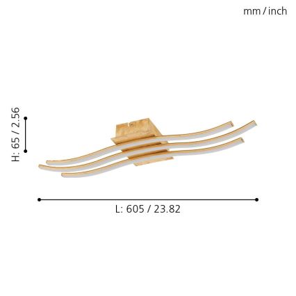 Eglo 97743 - Lámpara LED de techo de montaje en superficie MIRAFLORES 3xLED/8,6W/230V