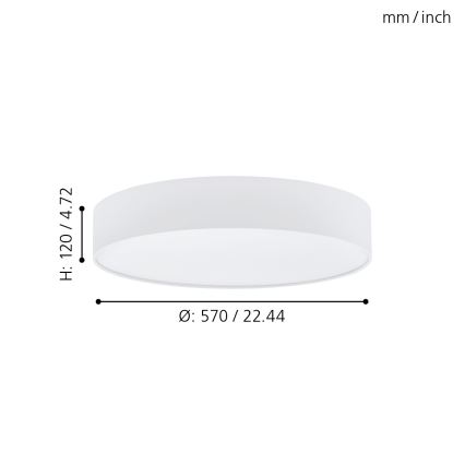 Eglo - Plafón LED regulable LED/40W/230V + mando a distancia