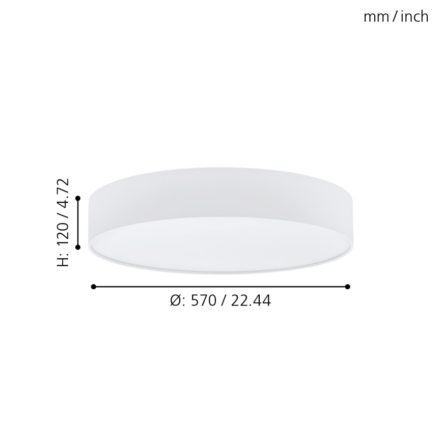 Eglo - Plafón LED regulable LED/40W/230V + mando a distancia