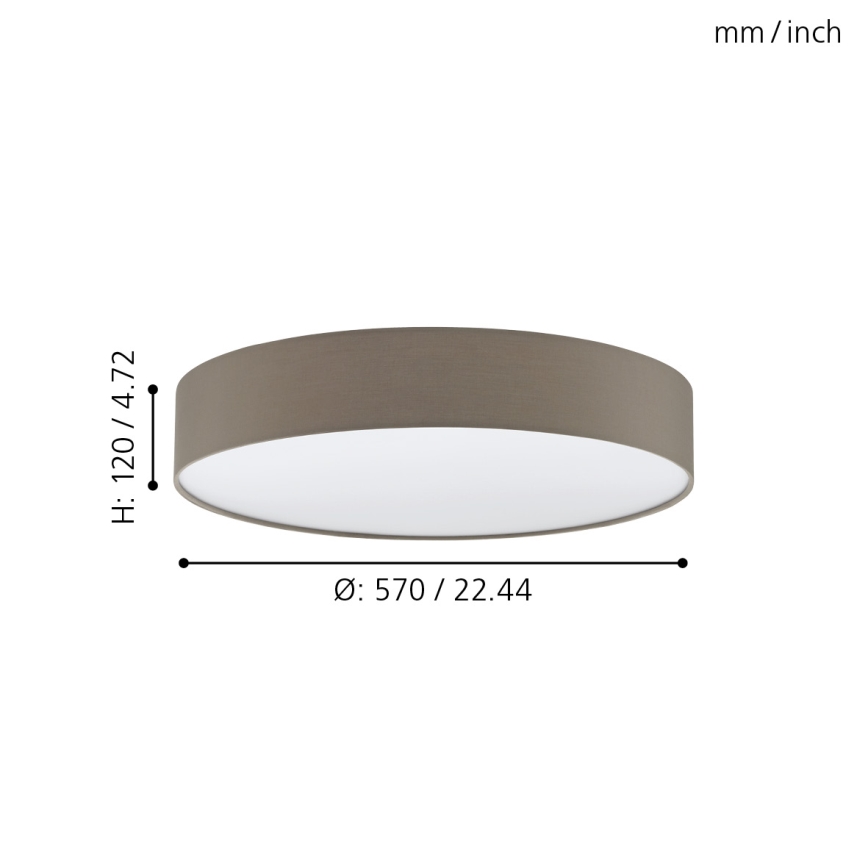 Eglo - Plafón LED regulable LED/40W/230V + mando a distancia