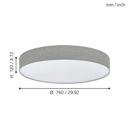 Eglo - Lámpara de techo LED regulable LED/60W/230V con mando a distancia